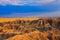 Badlands national park sunset