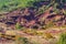 Badlands near Lac du Salagou in France