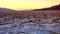 Badlands salt pan at sunset, Death Valley National Park, California