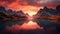 Badlands: Serene Lake Reflecting Stunning Sunset