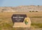 Badlands sign on Conata Road south of 240 Badlands National Park in the Black Hills of South Dakota