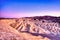 Badlands view from Zabriskie Point in Death Valley National Park at Dusk