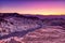 Badlands view from Zabriskie Point in Death Valley National Park at Dusk