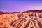 Badlands view from Zabriskie Point in Death Valley National Park at Dusk