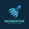 badminton competition logo template design. vector illustration.