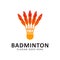 badminton competition logo template design. vector illustration. eps3