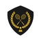 Badminton elegant emblem