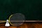 Badminton Racket and Shuttlecock With Chalkboard And Copy Space