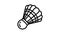 Badminton shuttlecock icon animation