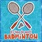 Badminton sketch background