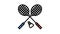 badminton sport game color icon animation