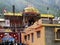 Badrinath temple in hills of india.