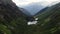 Baduk mountain lakes in Teberdinsky nature reserve Aerial view.