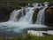 Baejarfoss waterfall below Dynjandifoss in the Westfjords of Iceland