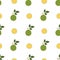 Bael fruit.Seamless Vector Patterns