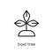 Bael tree icon. Trendy modern flat linear vector Bael tree icon