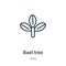 Bael tree outline vector icon. Thin line black bael tree icon, flat vector simple element illustration from editable india concept