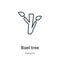 Bael tree outline vector icon. Thin line black bael tree icon, flat vector simple element illustration from editable religion