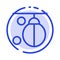 Bag, Boxer, Boxing, Punching, Training Blue Dotted Line Line Icon