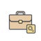 Bag, briefcase, business, portfolio, search, suitcase, work icon