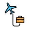 Bag, business tour Vector icon which can easily modify