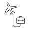 Bag, business tour Vector icon which can easily modify