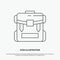 bag, camping, zipper, hiking, luggage Icon. Line vector gray symbol for UI and UX, website or mobile application