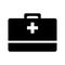 Bag, doctor, suitcase, transplant icon. Black vector design