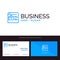 Bag, Find Job, Job Website, Online Portfolio Blue Business logo and Business Card Template. Front and Back Design