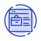 Bag, Find Job, Job Website, Online Portfolio Blue Dotted Line Line Icon