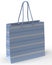 Bag with handles for purchase in the shop with decoration of delicate striped colors