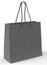 Bag with handles for purchase in the shop in elegant fashion style of decorated gray color