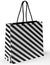 Bag with handles for purchase in the shop in elegant fashion style of white and black stripes