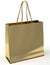 Bag with handles for purchase in the shop with metallic gold effect