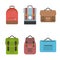 Bag icon include briefcase, backpack, school bag , flat design