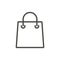 Bag icon vector. Line shopping gift symbol.