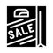bag sale glyph icon vector illustration