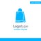 Bag, Shopping, Canada Blue Solid Logo Template. Place for Tagline