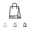 Bag, Shopping, Canada Bold and thin black line icon set