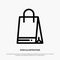 Bag, Shopping, Canada Line Icon Vector