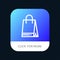 Bag, Shopping, Canada Mobile App Button. Android and IOS Line Version