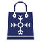 Bag, shopping, snowflake Isolated Vector icon which can easily modify or edit