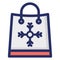 Bag, shopping, snowflake Isolated Vector icon which can easily modify or edit