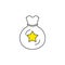 Bag with star. Vector Loyalty program line icons