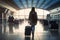 Bag trip suitcase women person traveler passenger flight vacation departure baggage luggage airport terminal