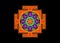 Bagalamukhi Yantra Mandala, colorful sacred Tibetan diagram the vital energy. Hinduism Bhuvaneshwari Yantra Prakriti, isolated