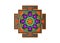 Bagalamukhi Yantra Mandala, colorful sacred Tibetan diagram the vital energy. Hinduism Bhuvaneshwari Yantra Prakriti, isolated