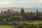 Bagan ancient pagodas at sunset, Mandalay region, Myanmar