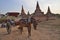 Bagan Brick mound house travel cart