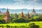 Bagan, Myanmar Ancient Temples Landscape